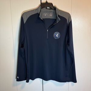 Timberwolves Men's Navy and Gray Lightweight Pullover XL